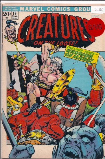 Creatures On The Loose # 16, 4.0 VG