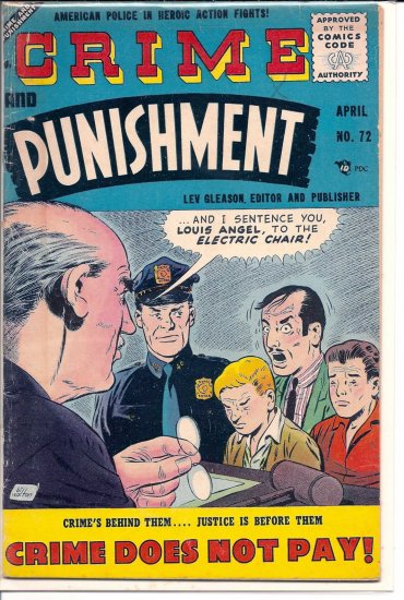 CRIME AND PUNISHMENT # 72, 3.5 VG -
