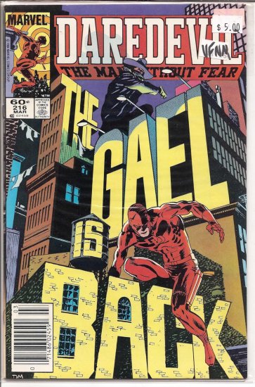 Daredevil # 216, 9.0 VF/NM