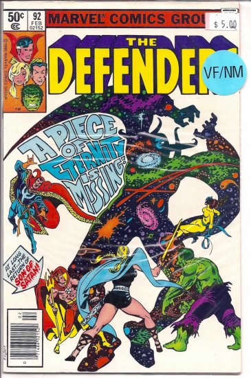 Defenders # 92, 9.0 VF/NM