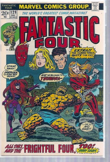 FANTASTIC FOUR # 129, 7.5 VF -