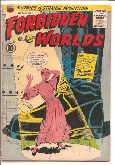 FORBIDDEN WORLDS # 58, 3.5 VG -