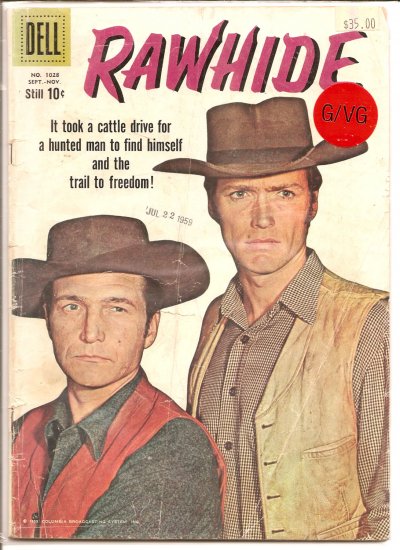 FOUR COLOR RAWHIDE TV SHOW # 1028, 4.0 VG