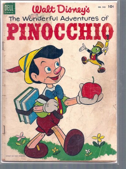 FOUR COLOR THE WONDERFUL ADVENTURS OF PINOCCHIO # 545, 1.8 GD -