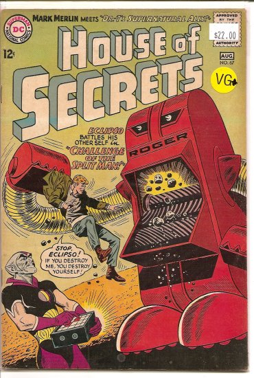 House Of Secrets # 67, 4.5 VG +