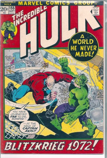INCREDIBLE HULK # 155, 5.0 VG/FN