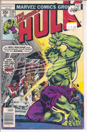 Incredible Hulk # 220, 5.0 VG/FN