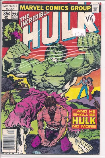 Incredible Hulk # 223, 4.0 VG
