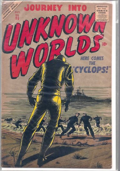 JOURNEY INTO UNKNOWN WORLDS # 50, 4.5 VG +