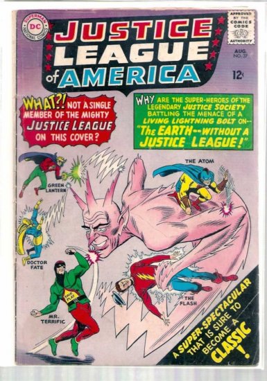 JUSTICE LEAGUE OF AMERICA # 37, 2.5 GD +