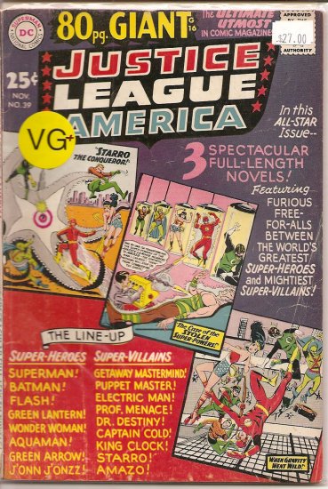 Justice League of America # 39, 4.5 VG +