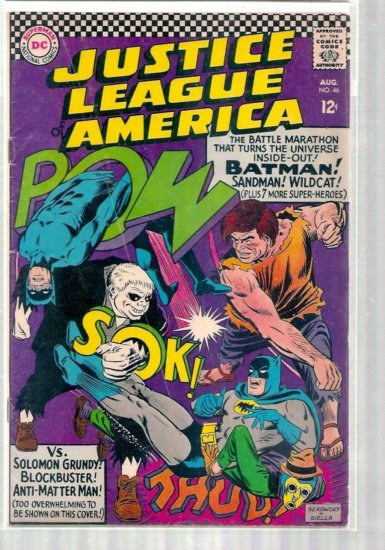 JUSTICE LEAGUE OF AMERICA # 46, 3.5 VG -