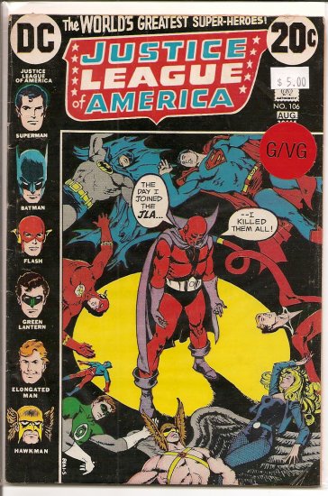 Justice League Of America # 106, 3.0 GD/VG