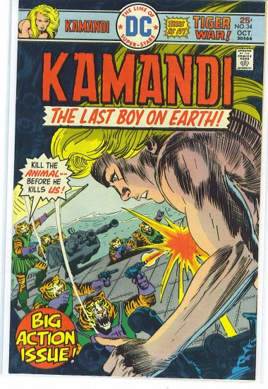 Kamandi, The Last Boy On Earth # 34, 7.5 VF -