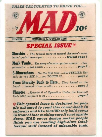 MAD # 12, 5.0 VG/FN