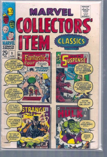 MARVEL COLLECTORS' ITEM CLASSICS # 9, 4.0 VG