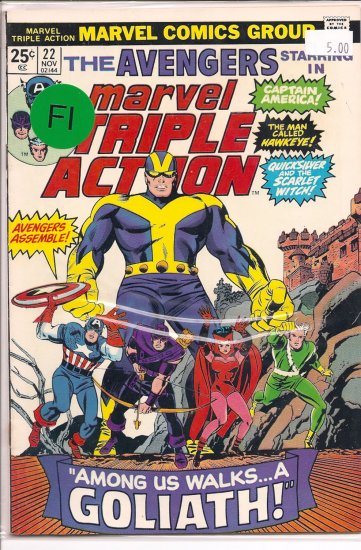 Marvel Triple Action # 22, 6.0 FN