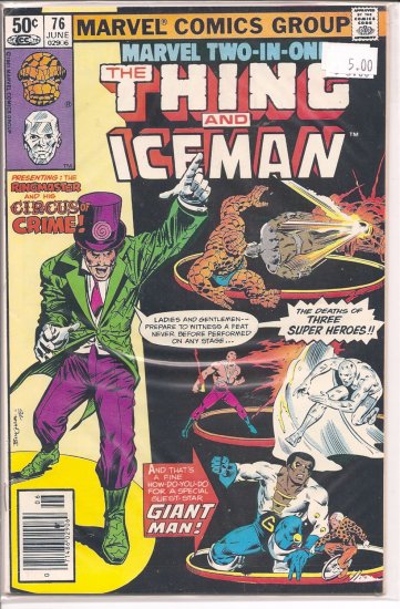 Marvel Two-in-One # 76, 9.0 VF/NM