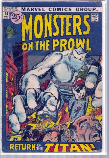 MONSTERS ON THE PROWL # 14, 3.5 VG -