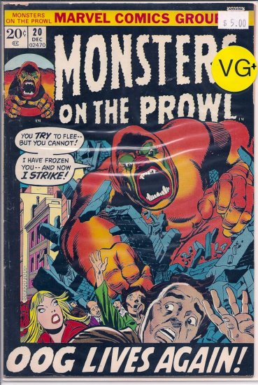 Monsters On The Prowl # 20, 4.5 VG +