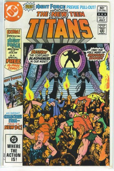 New Teen Titans # 21, 9.2 NM -