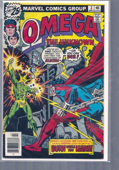 OMEGA THE UNKNOWN # 3, 4.0 VG