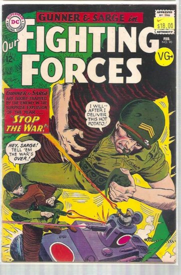 OUR FIGHTING FORCES # 90, 4.5 VG +
