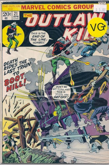Outlaw Kid # 21, 4.5 VG +