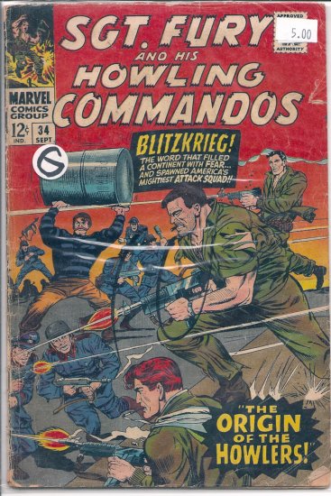 Sgt. Fury # 34, 2.0 GD