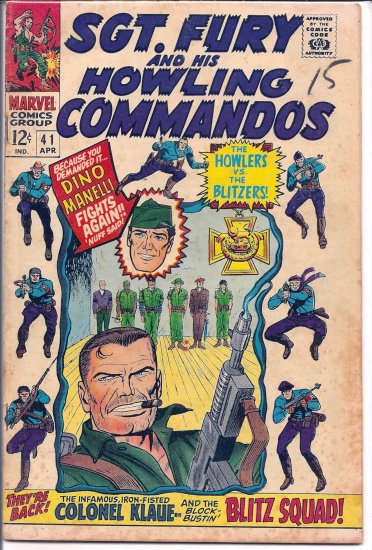 SGT. FURY # 41, 3.5 VG -