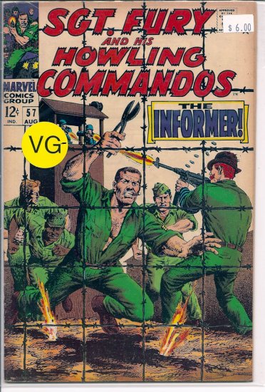 Sgt. Fury # 57, 3.5 VG -