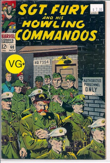 Sgt. Fury # 60, 4.5 VG +