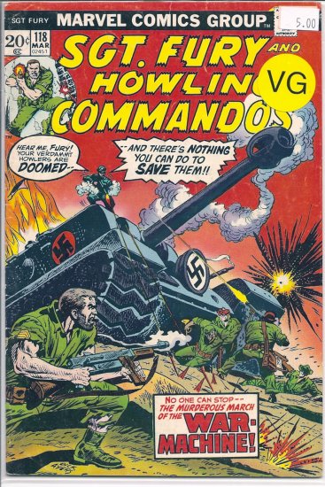 Sgt. Fury # 118, 4.0 VG