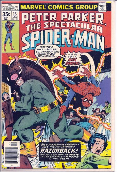 SPECTACULAR SPIDER-MAN # 13, 4.5 VG +