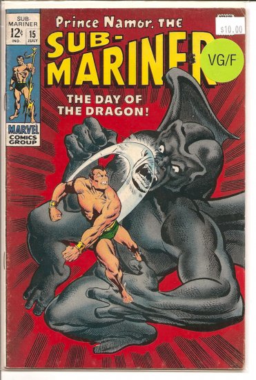 Sub-Mariner # 15, 5.0 VG/FN