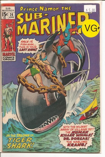 Sub-Mariner # 24, 4.5 VG +