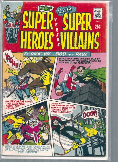 SUPER HEROES VERSUS SUPER VILLIANS # 1, 4.0 VG