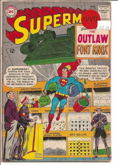 Superman # 179, 3.0 GD/VG