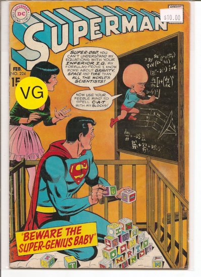 Superman # 224, 4.0 VG