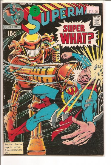 Superman # 231, 6.0 FN