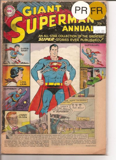 Superman Annual # 1, 1.0 FR