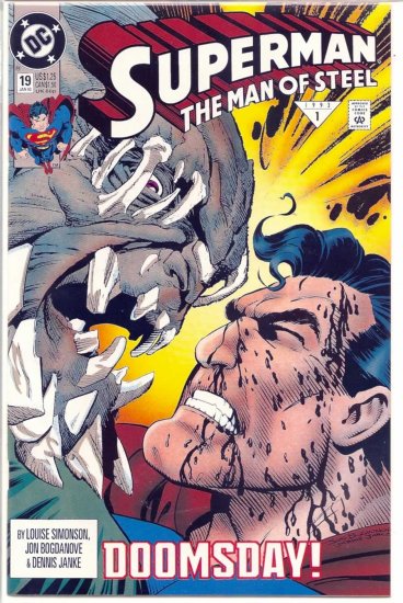 SUPERMAN THE MAN OF STEEL # 19, 8.0 VF