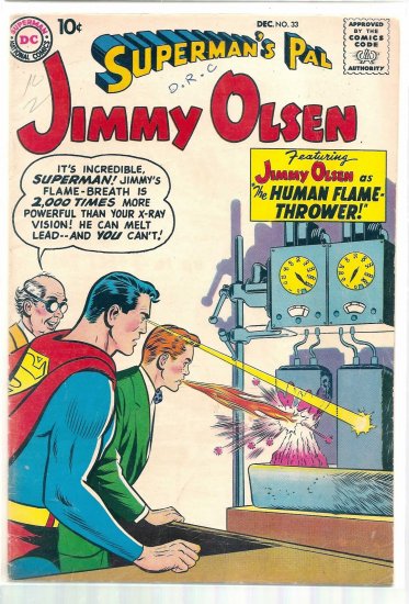 SUPERMAN'S PAL JIMMY OLSEN # 33, 4.5 VG +