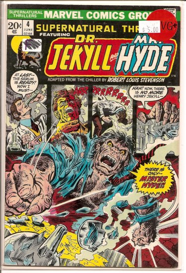 Supernatural Thrillers # 4, 4.5 VG +