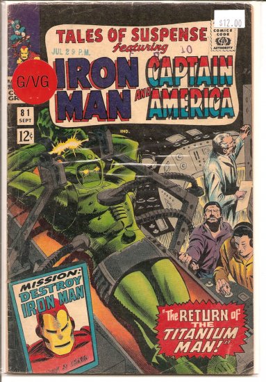 Tales of Suspense # 81, 3.0 GD/VG