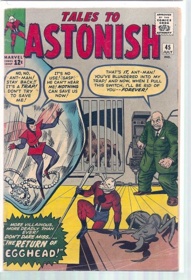 TALES TO ASTONISH # 45, 4.5 VG +