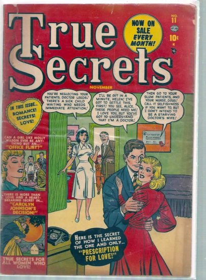 TRUE SECRETS # 11, 3.5 VG -