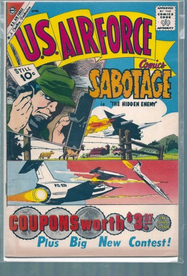 U.S. AIR FORCE COMICS # 15, 6.0 FN