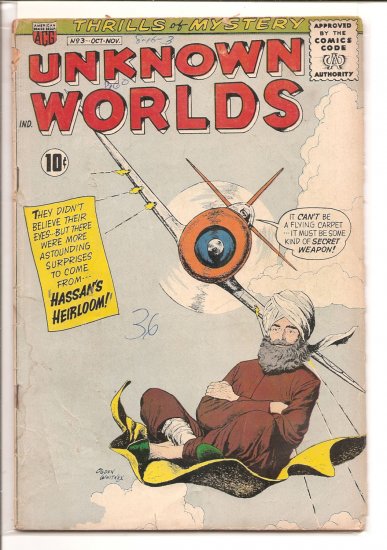 UNKNOWN WORLDS # 3, 2.5 GD +