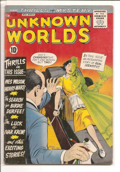 UNKNOWN WORLDS # 6, 3.0 GD/VG